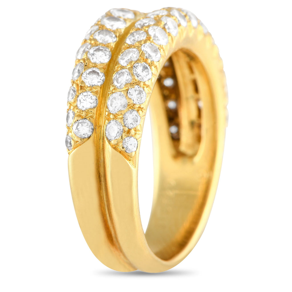 Van Cleef & Arpels Van Cleef & Arpels Vintage 18K Yellow Gold 1.29ct Diamond Half Eternity Ring
