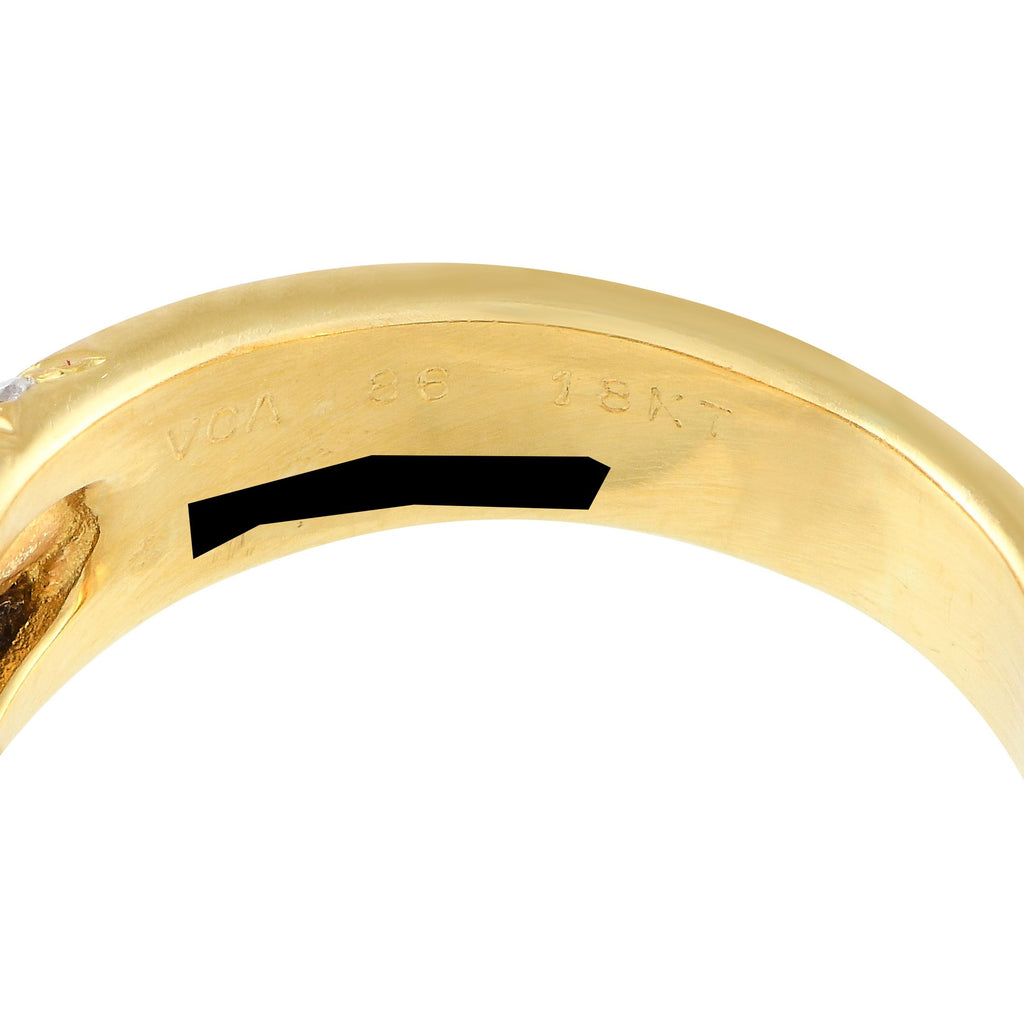 Van Cleef & Arpels Van Cleef & Arpels Vintage 18K Yellow Gold 1.29ct Diamond Half Eternity Ring