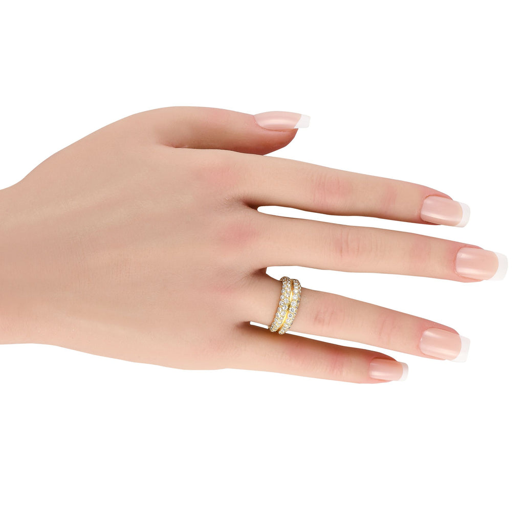 Van Cleef & Arpels Van Cleef & Arpels Vintage 18K Yellow Gold 1.29ct Diamond Half Eternity Ring