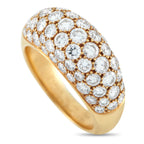 Van Cleef & ArpelsVan Cleef & Arpels 18K Yellow Gold Diamond Bombe Ring #4960 – In 18K yellow gold, this Van Cleef & Arpels B