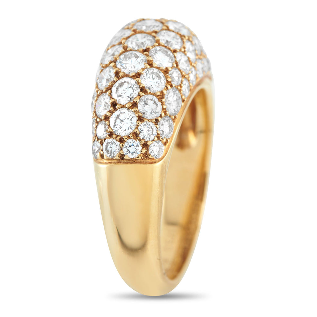 Van Cleef & Arpels Van Cleef & Arpels 18K Yellow Gold Diamond Bombe Ring