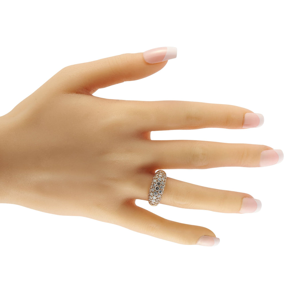 Van Cleef & Arpels Van Cleef & Arpels 18K Yellow Gold Diamond Bombe Ring