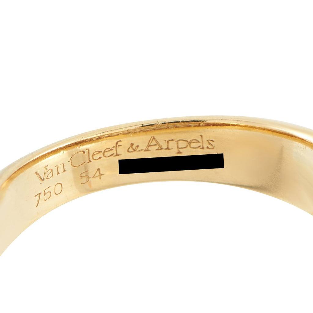 Van Cleef & Arpels Van Cleef & Arpels 18K Yellow Gold Diamond Bombe Ring