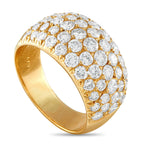 Van Cleef & ArpelsVan Cleef & Arpels 18K Yellow Gold 2.40ct Diamond Ring - Add a touch of luxury to any ensemble with this radiant Van Cleef & Arpels ring. Inset Diamonds totaling 2.40 carats cover th