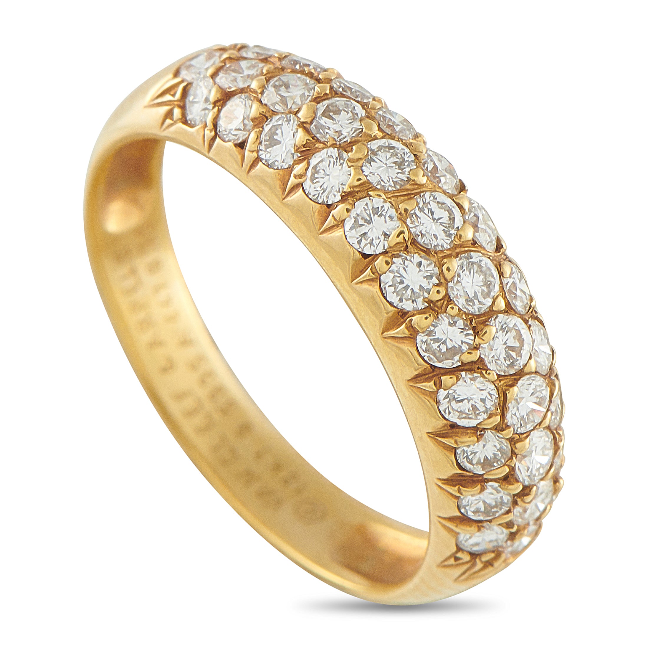 Van Cleef & Arpels 18K Yellow Gold 0.75ct Diamond Ring – A timeless piece of Parisian elegance