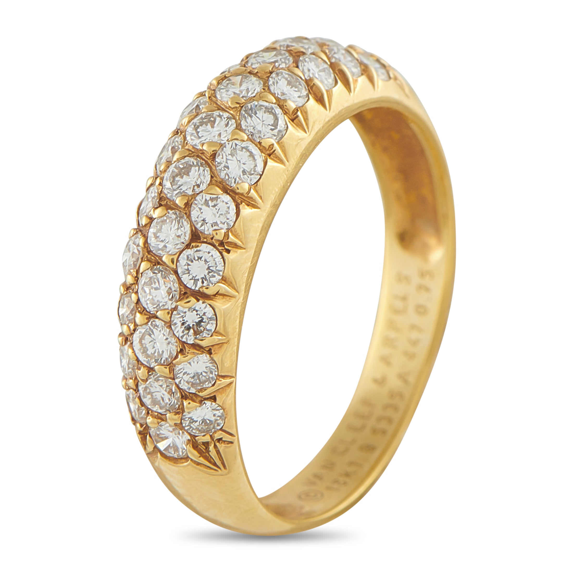 Van Cleef & Arpels 18K Yellow Gold 0.75ct Diamond Ring