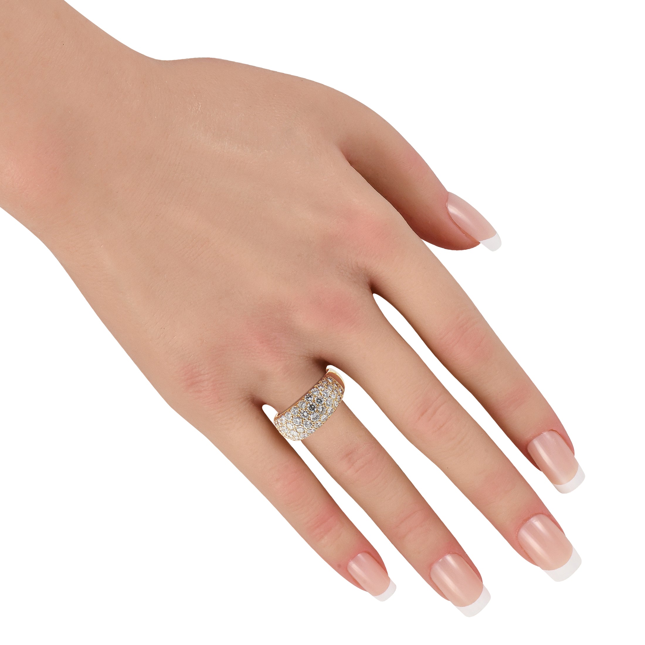 Van Cleef & Arpels 18K Yellow Gold 1.29ct Diamond Ring