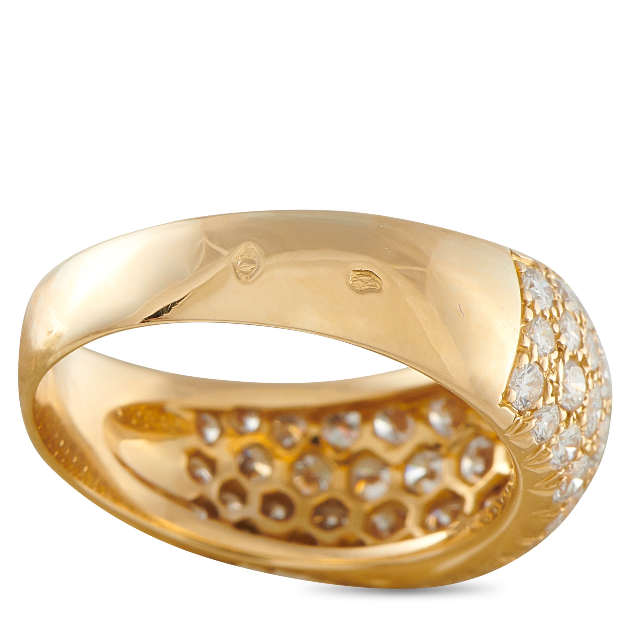 Van Cleef & Arpels 18K Yellow Gold 1.29ct Diamond Ring