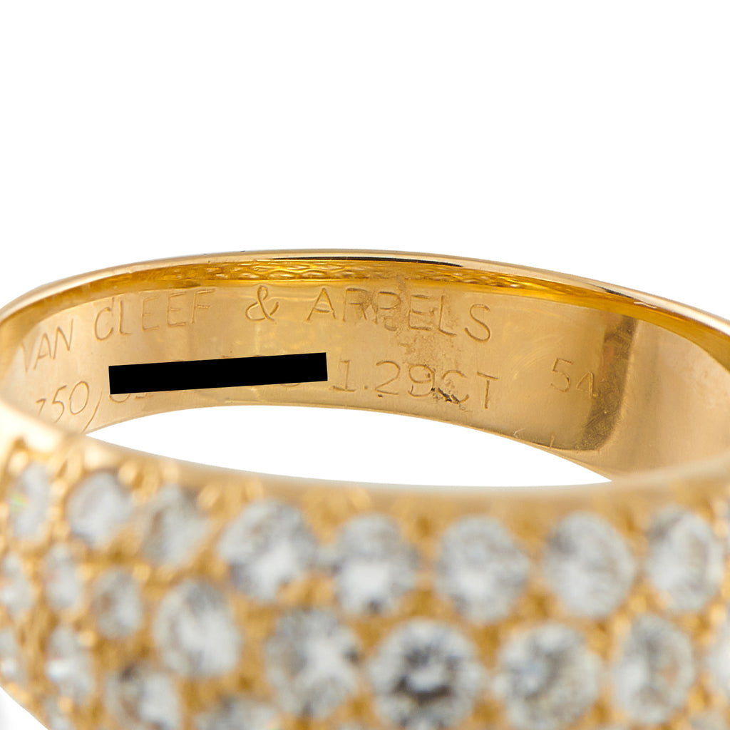 Van Cleef & Arpels 18K Yellow Gold 1.29ct Diamond Ring