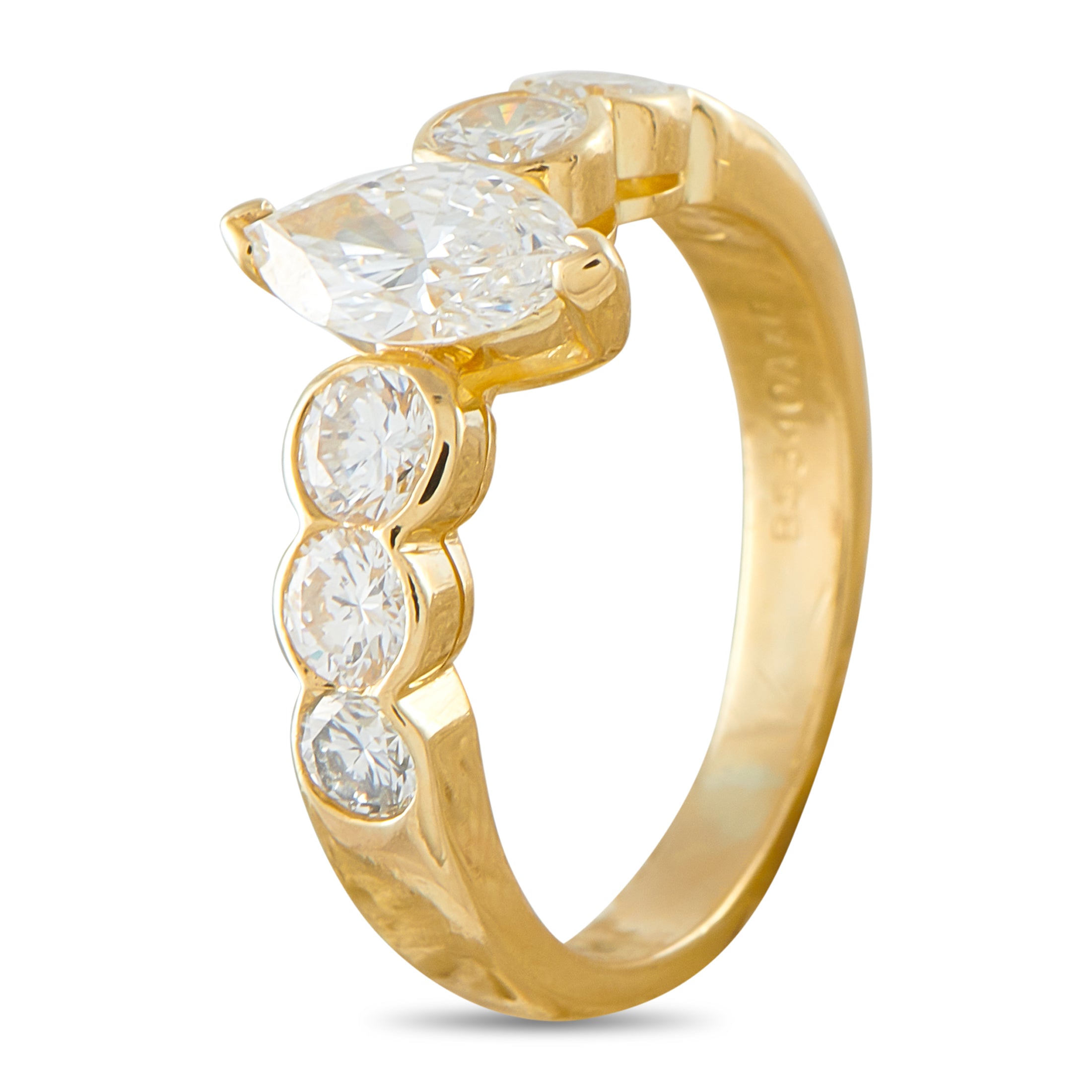 Van Cleef & Arpels 18K Yellow Gold 1.14ct Diamond Engagement Ring