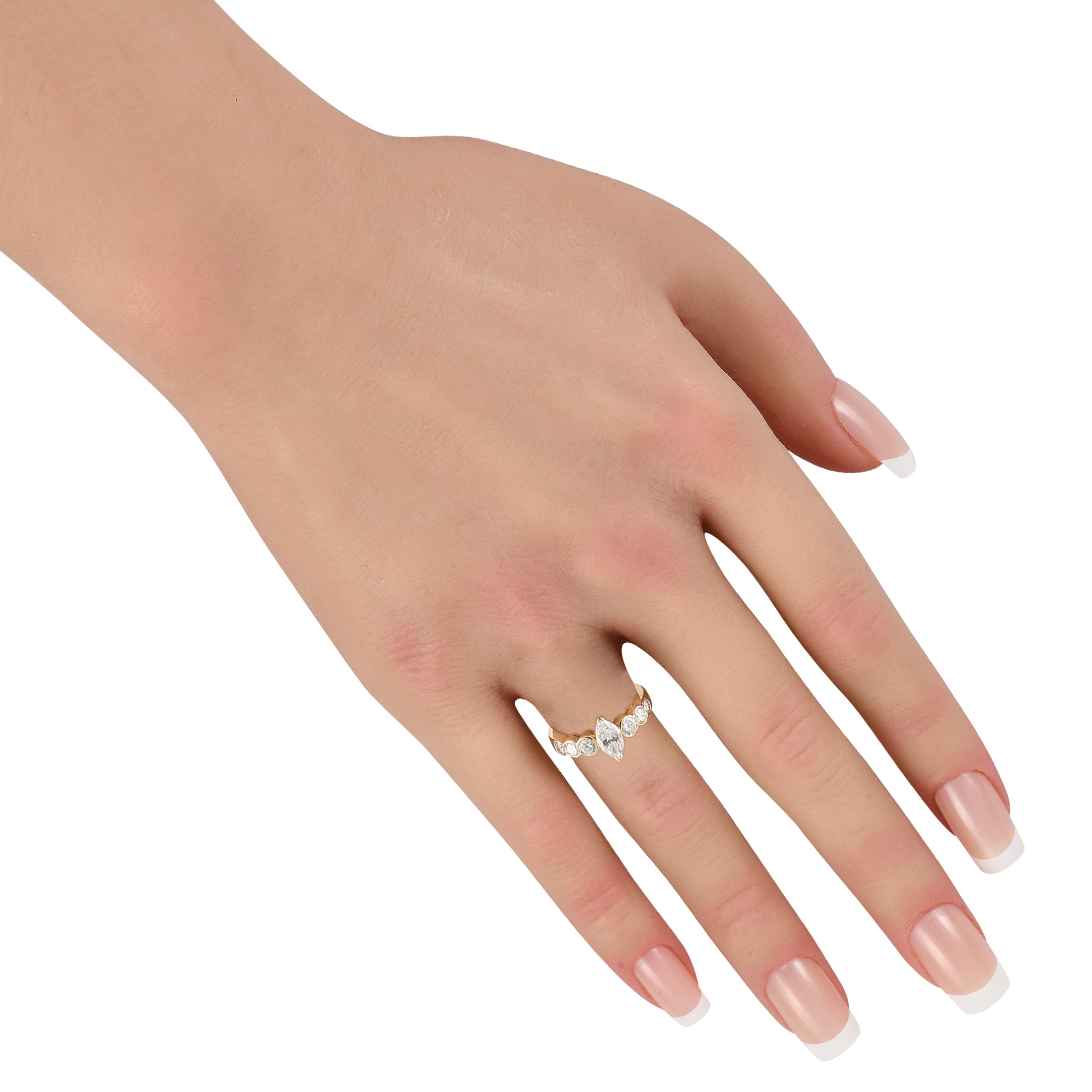 Van Cleef & Arpels 18K Yellow Gold 1.14ct Diamond Engagement Ring