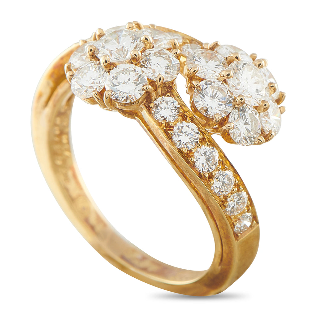 Van Cleef & Arpels 18K Yellow Gold 2.0ct Diamond Ring