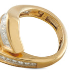 Van Cleef & Arpels 18K yellow gold diamond ring, side view