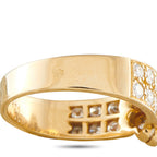 Van Cleef & Arpels 18K yellow gold diamond ring, close-up of inner band details