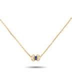 Van Cleef & Arpels Vintage 18K Yellow Gold 0.46ct Diamond and Sapphire Necklace – This Van Cleef & Arpels necklace showcases 