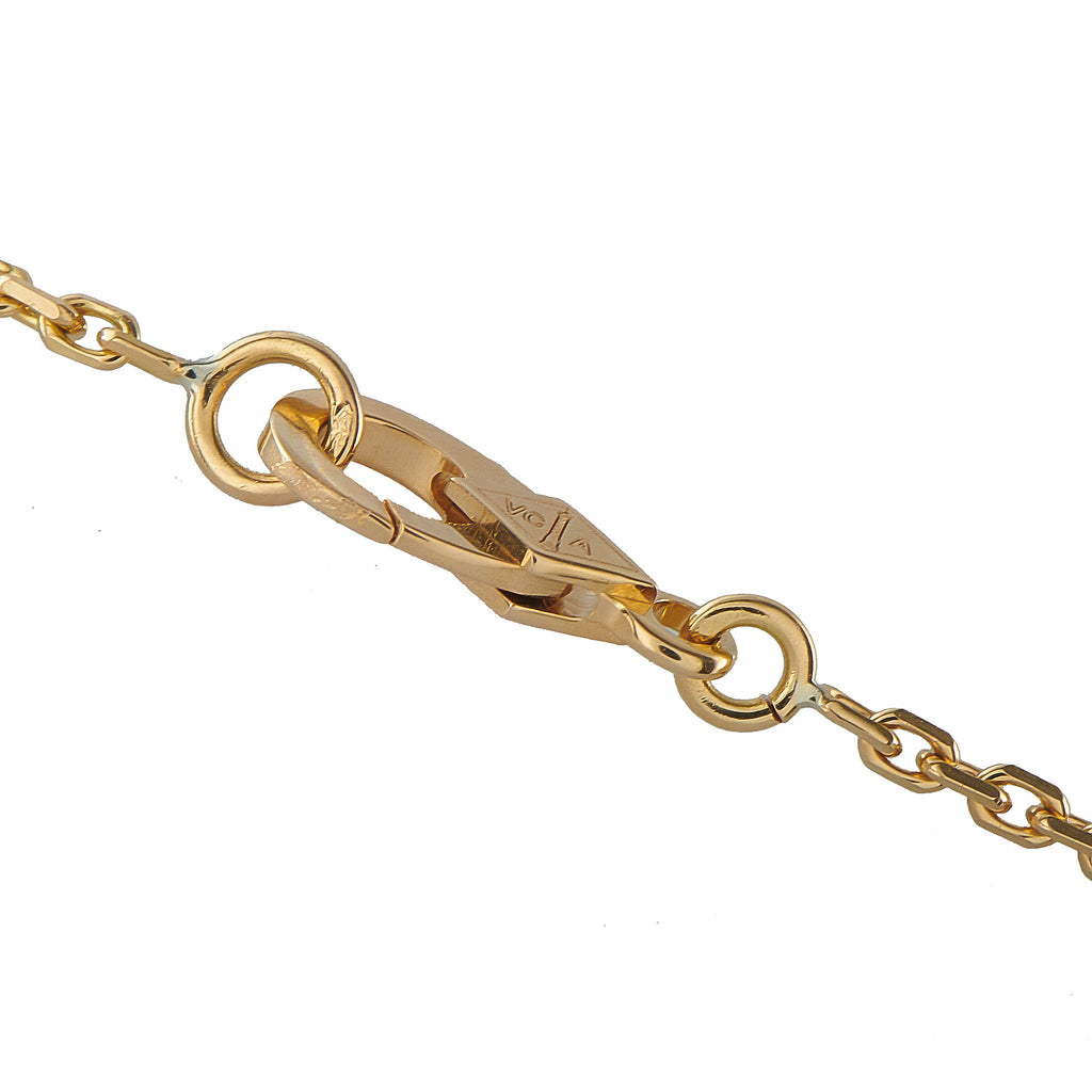 Van Cleef & Arpels 18K Yellow Gold Diamond and Sapphire Butterfly Pendant