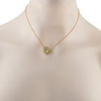 Van Cleef & Arpels Two Butterfly 18K Yellow Gold Diamond and Sapphire Necklace