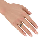 Van Cleef & Arpels Vintage 18K Yellow Gold 1.0ct Diamond and Sapphire Ring