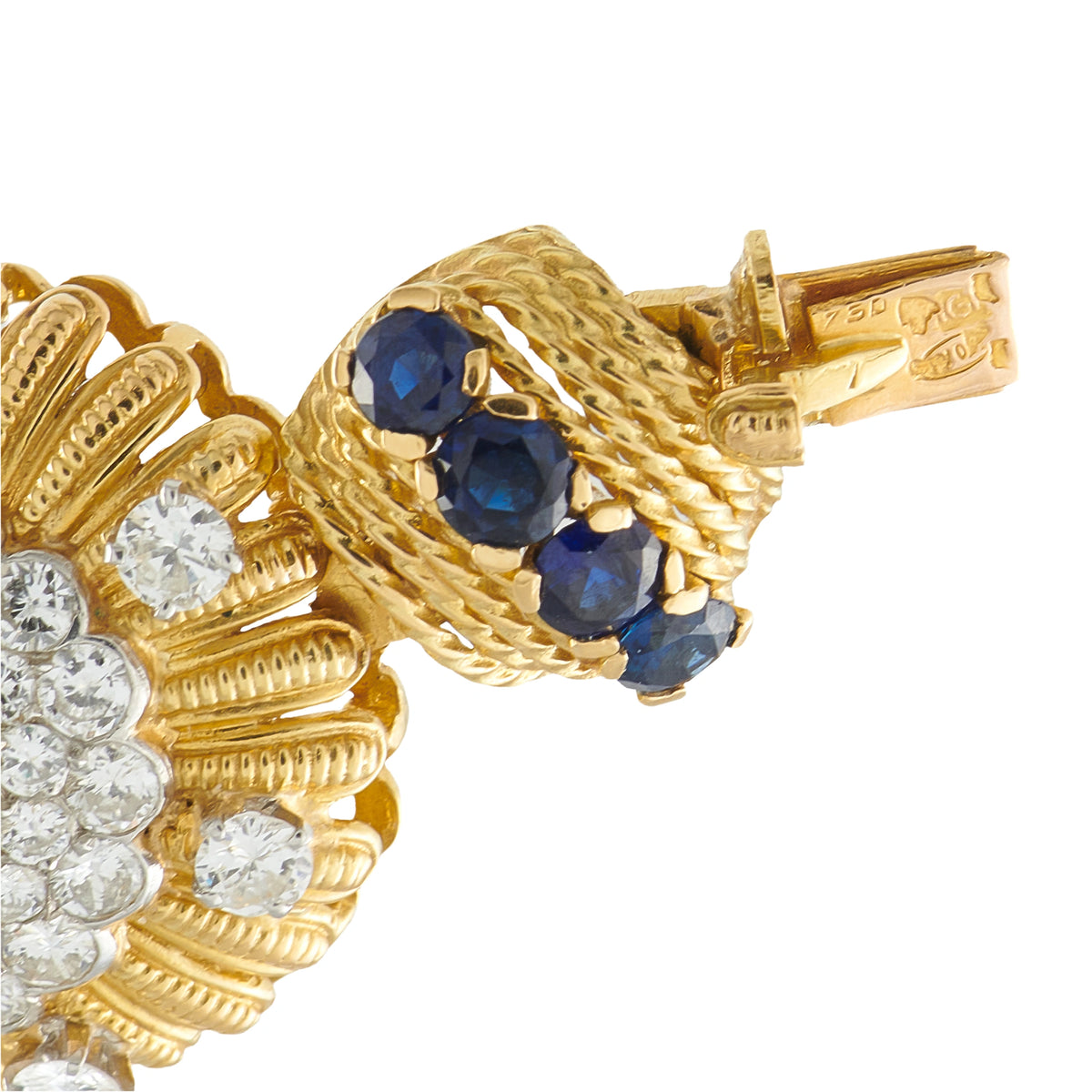 Van Cleef & Arpels 18K yellow gold bracelet with diamonds and sapphires