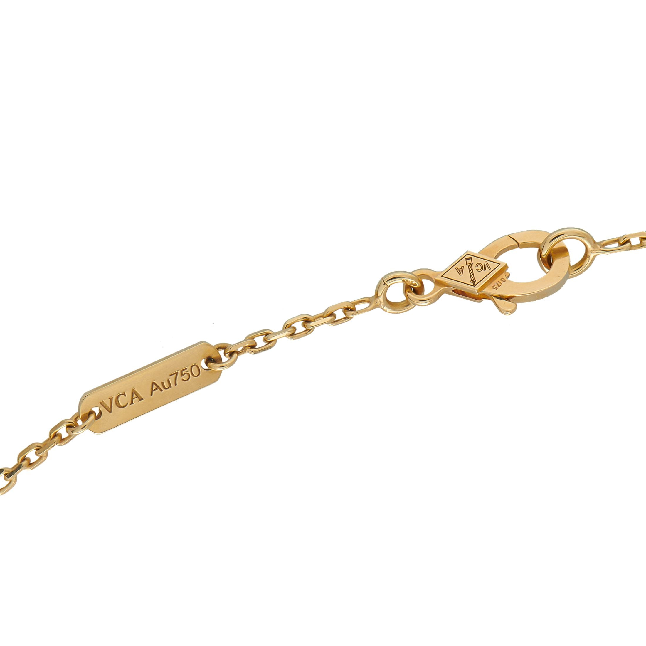 Van Cleef & Arpels Van Cleef & Arpels 18K Yellow Gold Diamond and Turquoise Butterfly Necklace