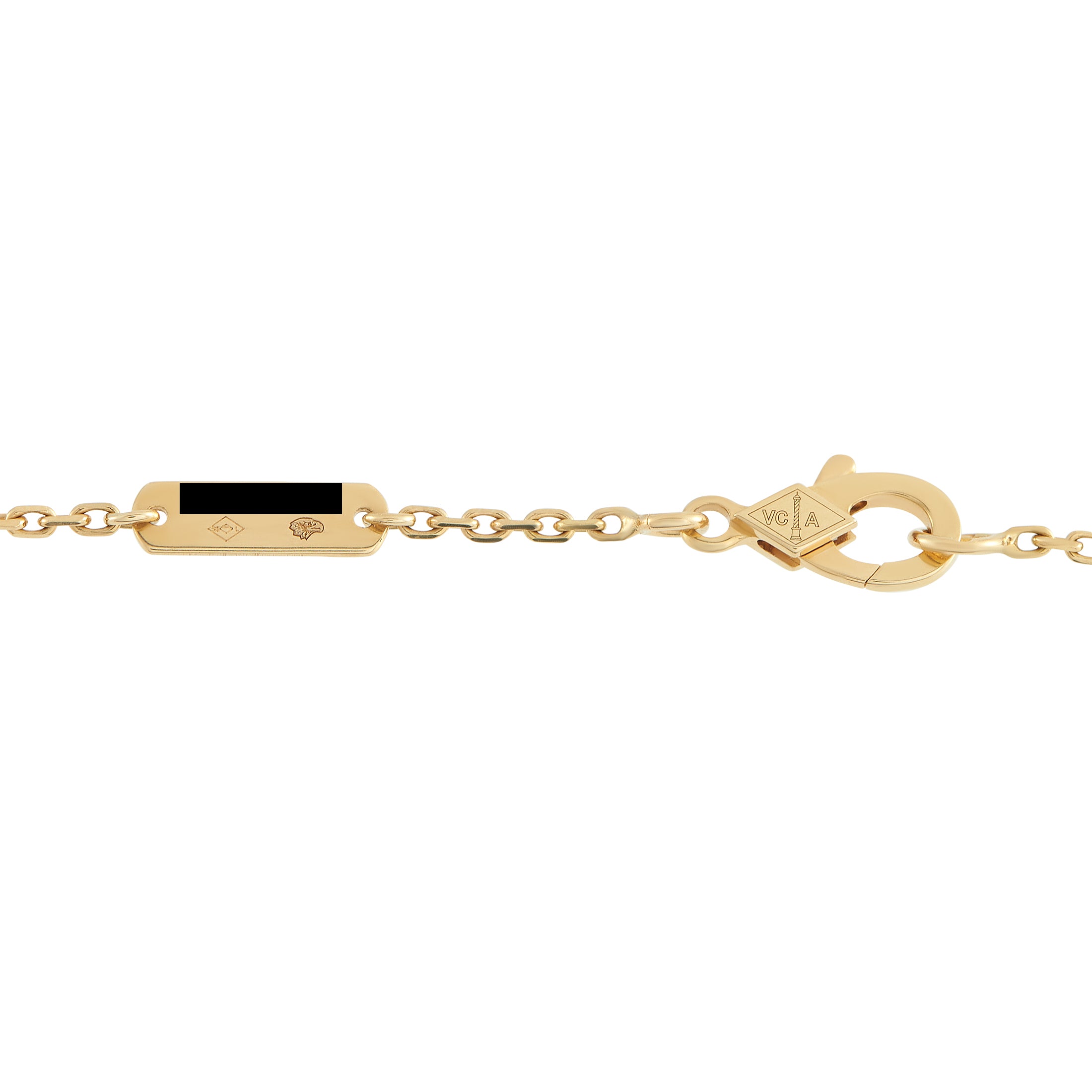 Van Cleef & Arpels Alhambra 18K Yellow Gold Malachite Pendant