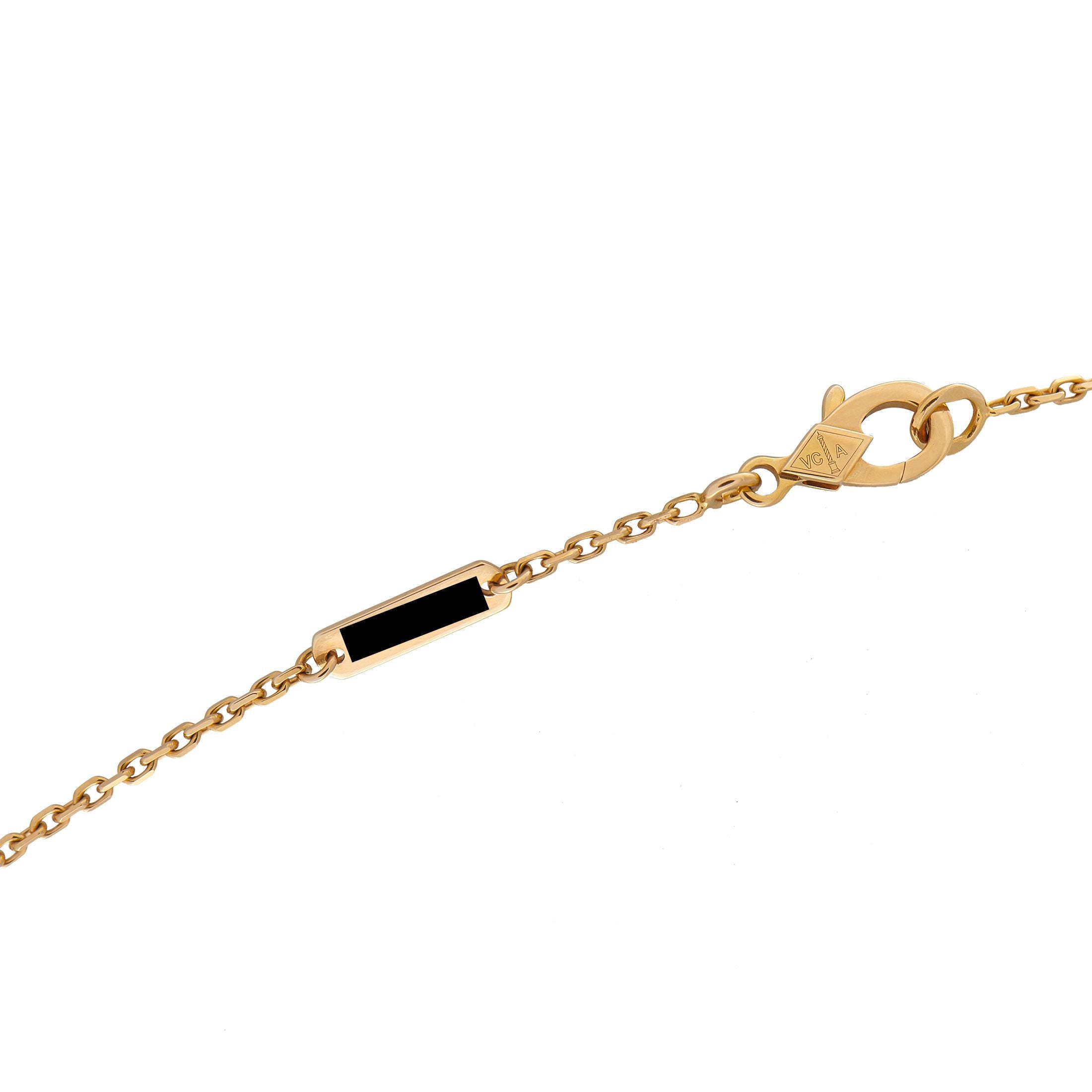Van Cleef & Arpels Alhambra 18K Yellow Gold Holiday Necklace