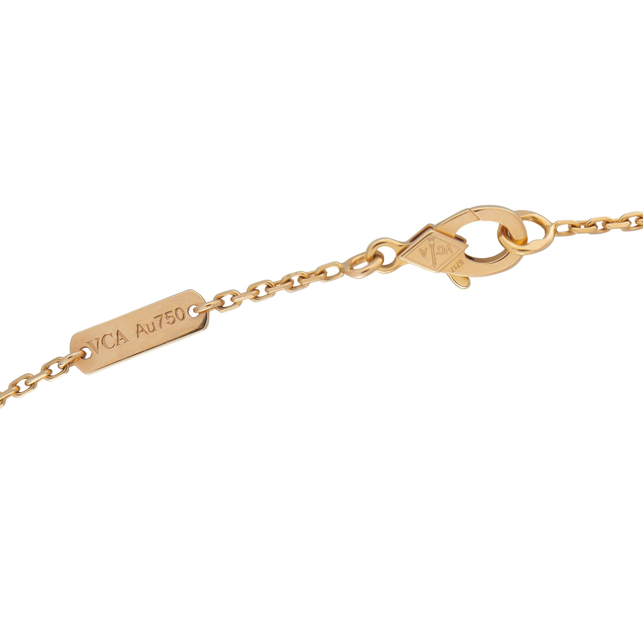 Van Cleef & Arpels Alhambra 18K Yellow Gold Holiday Necklace