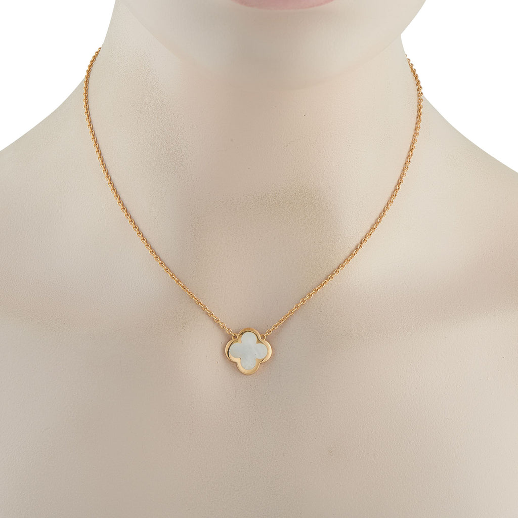 Van Cleef & Arpels Van Cleef & Arpels Pure Alhambra 18K Yellow Gold Mother of Pearl Necklace