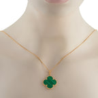 Van Cleef & Arpels Magic Alhambra 18K Yellow Gold Malachite Necklace