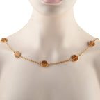 VAN CLEEF & ARPELS Van Cleef & Arpels Vintage 18K Yellow Gold Tiger Eye Necklace