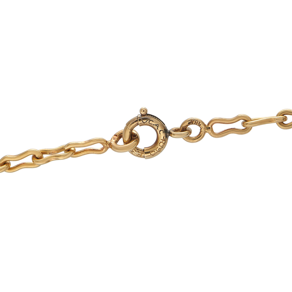 VAN CLEEF & ARPELS Van Cleef & Arpels Vintage 18K Yellow Gold Tiger Eye Necklace