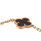 Van Cleef & Arpels Vintage Alhambra 18K Rose Gold Letterwood 10-Motif Necklace