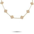 Van Cleef & Arpels Alhambra 18K Yellow Gold 4.83ct Diamond 10-Motif Necklace – This Van Cleef & Arpels Alhambra 10 Motif neck