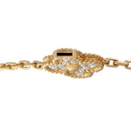 Van Cleef & Arpels Alhambra 18K Yellow Gold 4.83ct Diamond 10-Motif Necklace