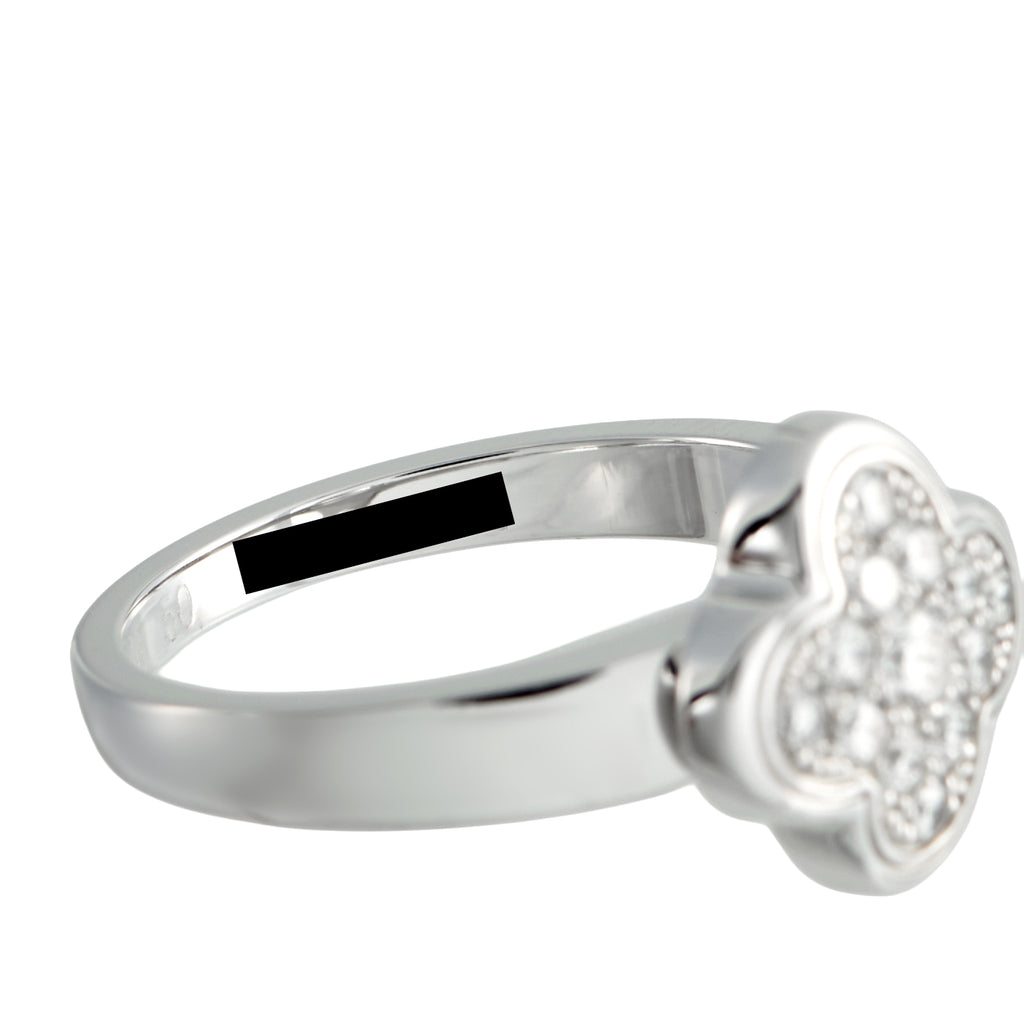 Van Cleef & Arpels Pure Alhambra 18K White Gold Diamond Ring