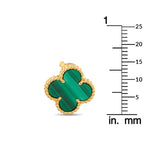 Van Cleef & Arpels Alhambra 18K Yellow Gold Malachite Earrings