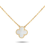 Van Cleef & Arpels Alhambra 18K Yellow Gold Mother of Pearl Necklace