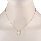 Van Cleef & Arpels Alhambra 18K Yellow Gold Mother of Pearl Necklace