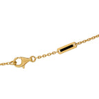 Van Cleef & Arpels Alhambra 18K Yellow Gold Onyx Necklace