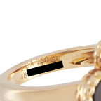 Van Cleef & Arpels Van Cleef & Arpels 18K Yellow Gold Alhambra Onyx Diamond Ring