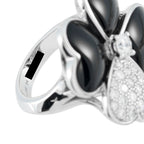 Van Cleef & Arpels Van Cleef & Arpels Cosmos 18K White Gold Diamond and Onyx Ring