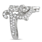 Van Cleef & Arpels Van Cleef & Arpels 18K White Gold 0.85ct Diamond Flower Lace Cocktail Ring