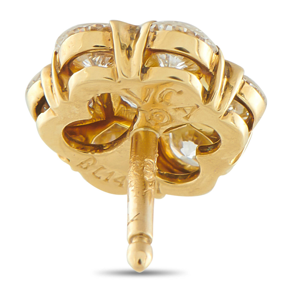 Van Cleef & Arpels Van Cleef & Arpels Fleurette 18K Yellow Gold 1.46ct Diamond Earrings