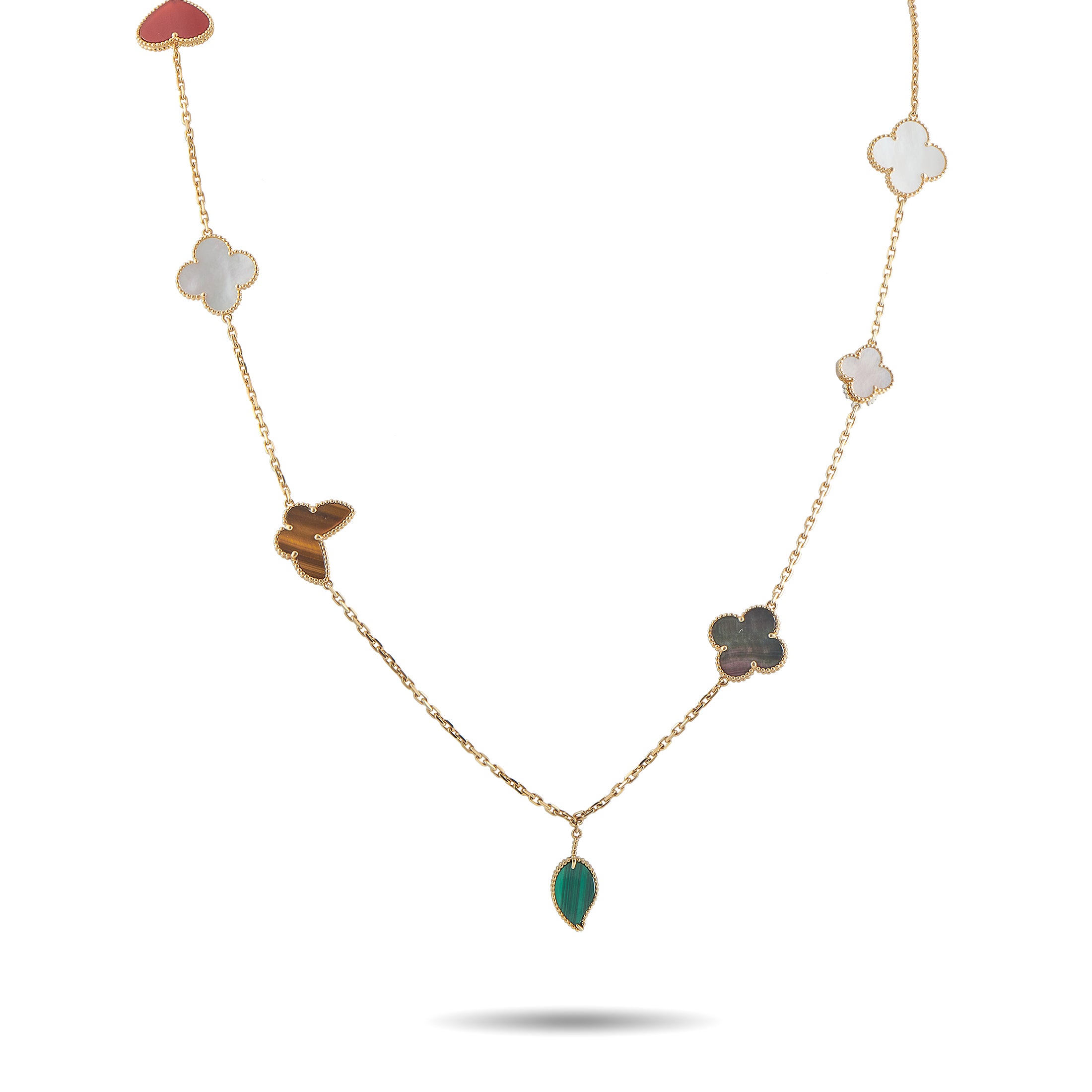 Van Cleef & Arpels Lucky Alhambra 18K Yellow Gold Necklace