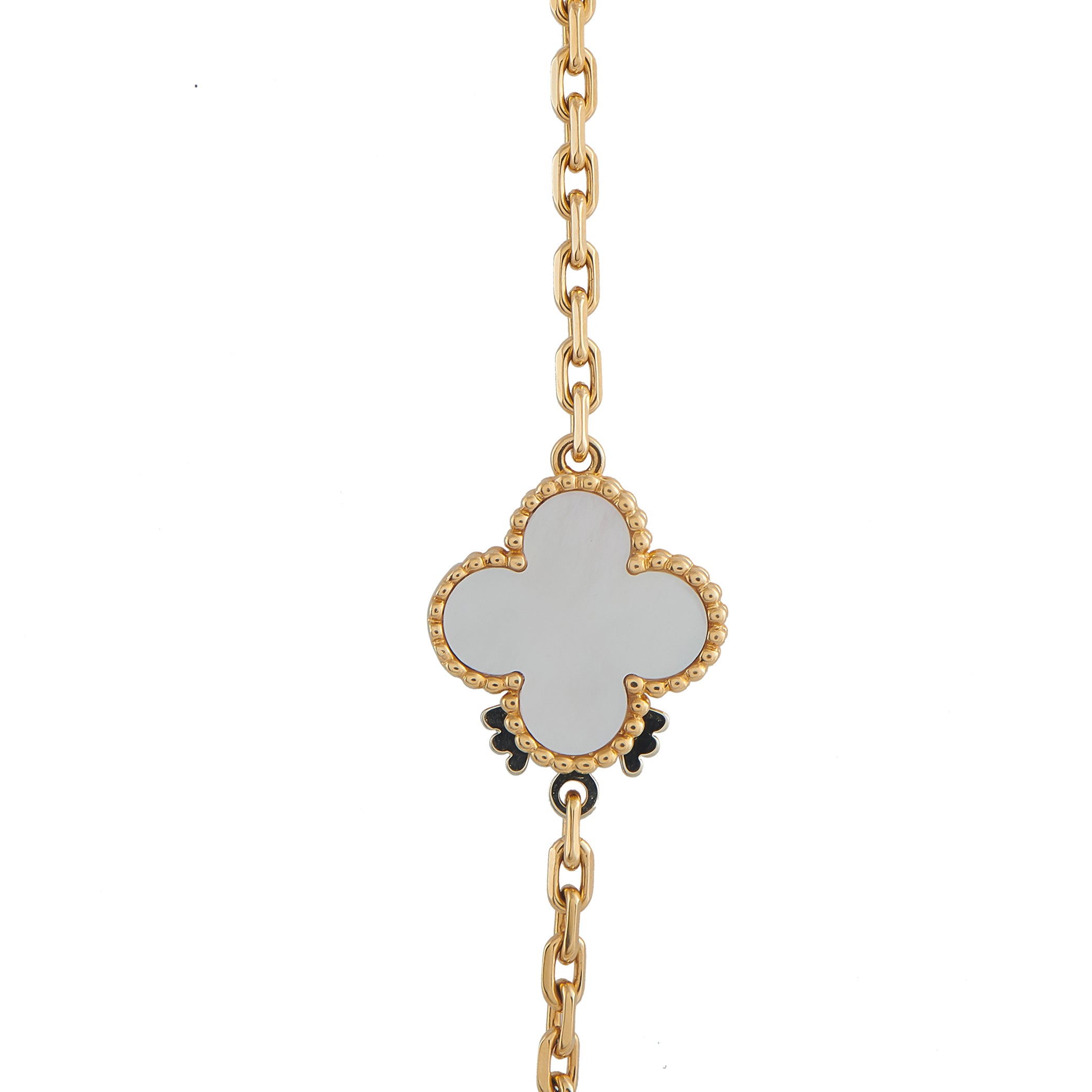 Van Cleef & Arpels Lucky Alhambra 18K Yellow Gold Necklace