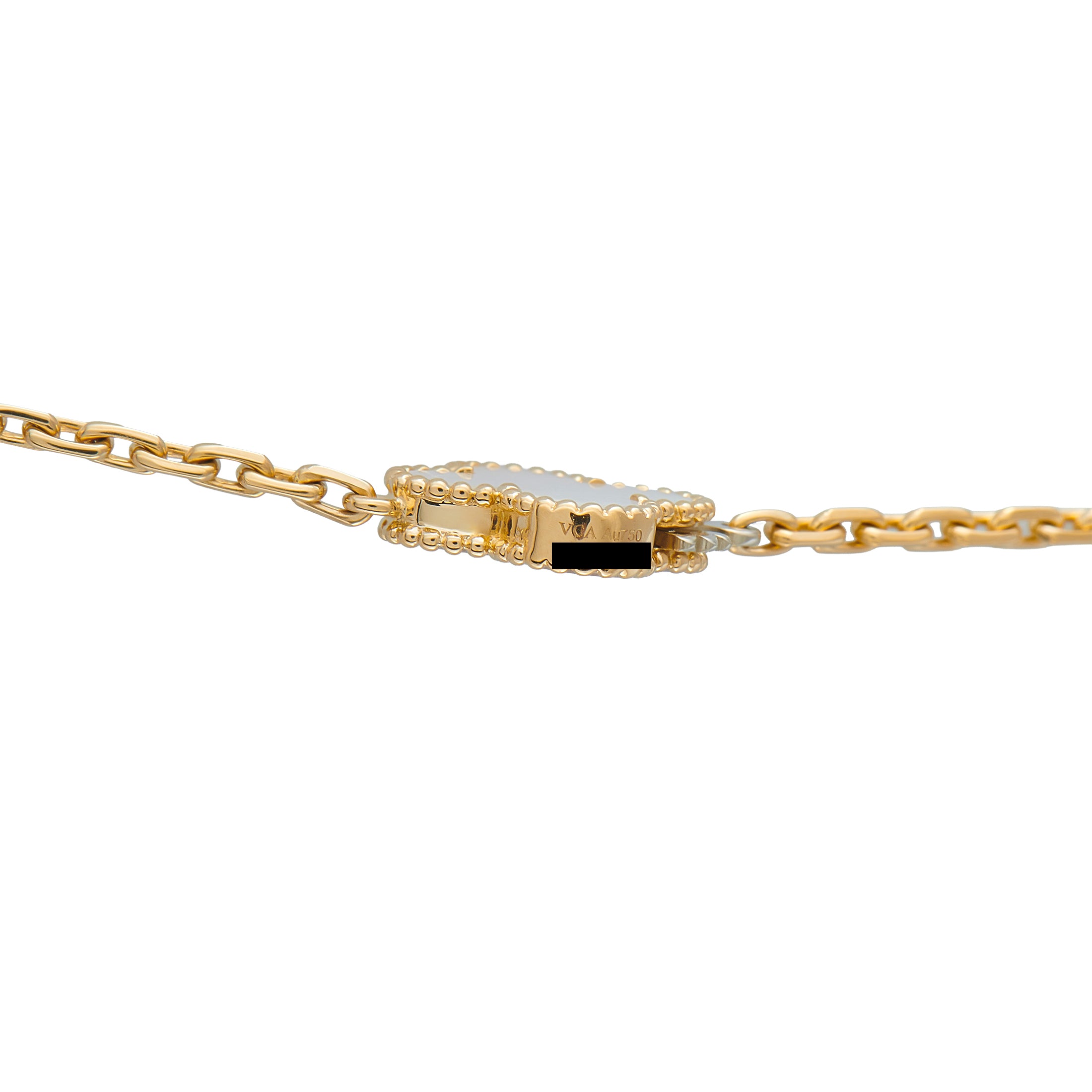 Van Cleef & Arpels Lucky Alhambra 18K Yellow Gold 12-Motif Necklace