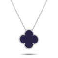 Van Cleef & Arpels Magic Alhambra 18K White Gold Sevres Porcelain Pendant