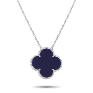 Van Cleef & Arpels Magic Alhambra 18K White Gold Sevres Porcelain Pendant
