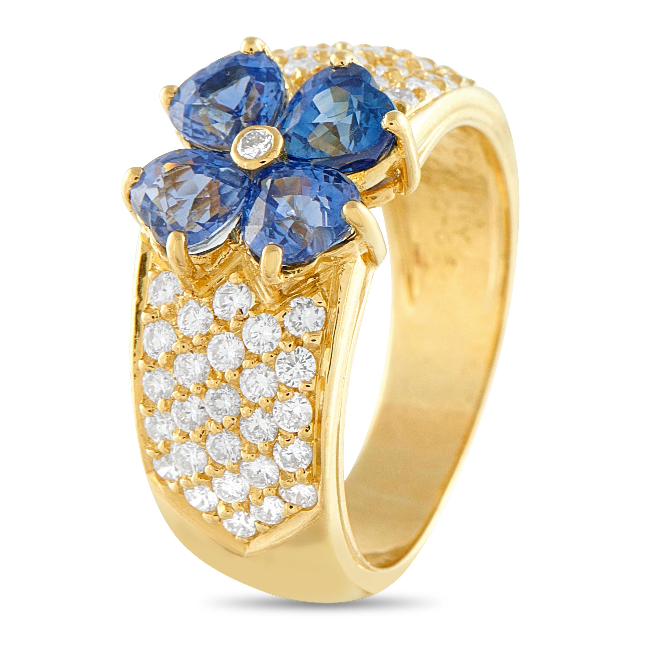 Van Cleef & Arpels Van Cleef & Arpels Marie Antoinette 18K Yellow Gold 0.66ct Diamond and Sapphire Ring