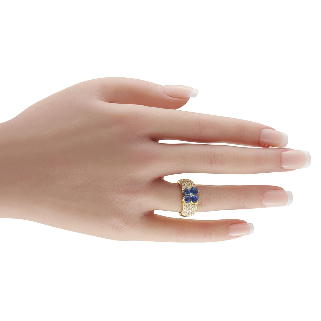 Van Cleef & Arpels Van Cleef & Arpels Marie Antoinette 18K Yellow Gold 0.66ct Diamond and Sapphire Ring